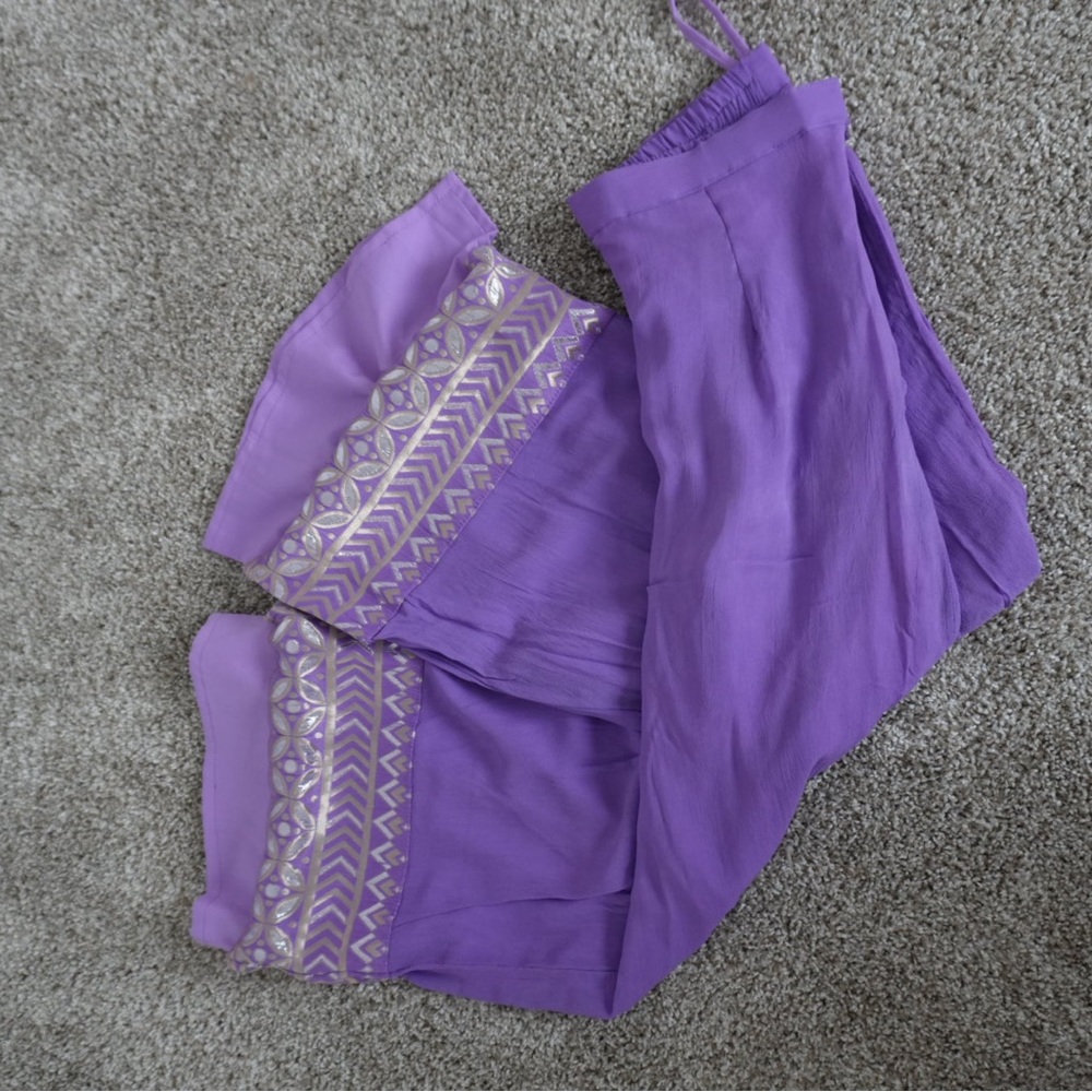 Only Purple Anarkali Kurta with Gold Embellishment - Picture 9 of 9